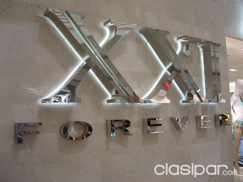 LETRAS CORPOREAS EN ACERO INOX, BACK Y FRONT LIGHT | Clasipar Decoración - Jardín - Accesorios - LETRAS CORPOREAS EN ACERO INOX, BACK Y FRONT LIGHT
