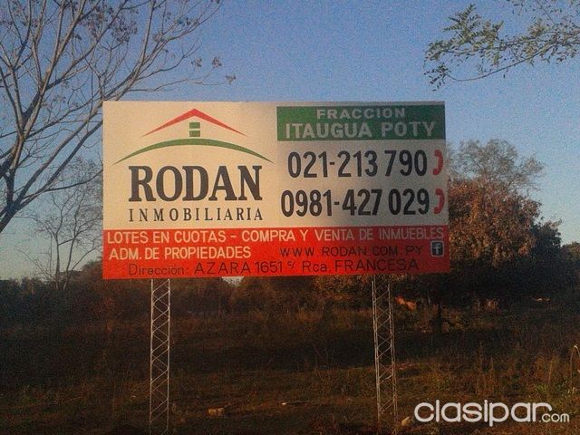ITAUGUA Bo. Potrerito - San Gonzalo | Clasipar Terrenos - ITAUGUA Bo. Potrerito - San Gonzalo