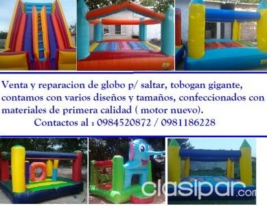 VENDO TOBOGÁN, GLOBO PARA SALTAR , CAMA ELASTICA | Clasipar Otros en hogar, muebles y jardín - VENDO TOBOGÁN, GLOBO PARA SALTAR , CAMA ELASTICA