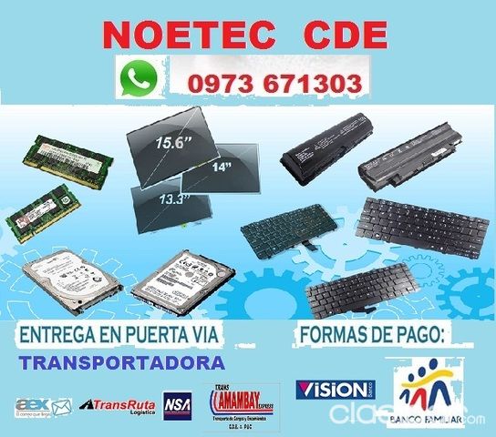 Vendo Pantallas Teclados, Cargadores,y Baterías de Notebook. | Clasipar Computadoras - Notebooks - Vendo Pantallas Teclados, Cargadores,y Baterías de Notebook.