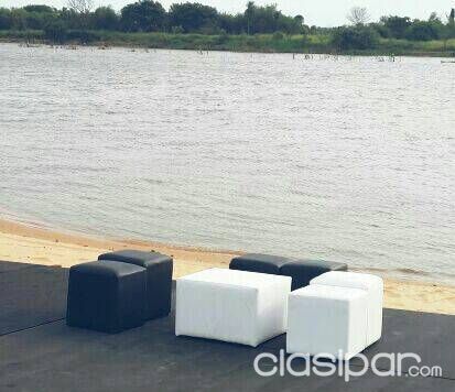 Alquiler de puff vajilleria tablones bebidas y toldo | Clasipar Otros Servicios - Alquiler de puff vajilleria tablones bebidas y toldo