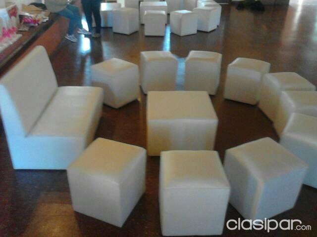 Alquiler de puff vajilleria en gral mesas shabby chic toldos | Clasipar Otros Servicios - Alquiler de puff vajilleria en gral mesas shabby chic toldos