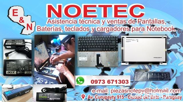 PIEZAS DE NOTEBOOK (NOETEC) | Clasipar Computadoras - Notebooks - PIEZAS DE NOTEBOOK (NOETEC)