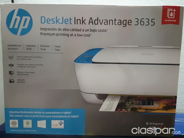 Impresora Hp 3635 wifi. Nuevos en caja. Envíos incluido. | Clasipar Computadoras - Notebooks - Impresora Hp 3635 wifi. Nuevos en caja. Envíos incluido.