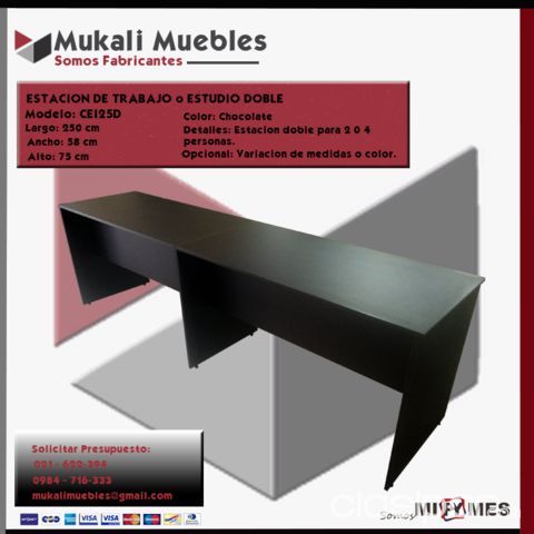 Estación de Trabajo - MUKALI MUEBLES | Clasipar Muebles - Estación de Trabajo - MUKALI MUEBLES