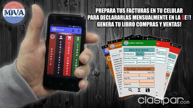 Aplicación Móvil para declarar el iva mensual a la SET | Clasipar Oficios / Técnicos / Profesionales - Aplicación Móvil para declarar el iva mensual a la SET