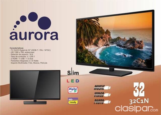 Tv Led Aurora 32 Celulares - Teléfonos - Tv Led Aurora 32