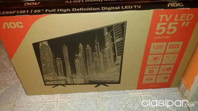 Tv Aoc Led 55 full hd. Nuevos en caja. Garantia 12 meses. | Clasipar Celulares - Teléfonos - Tv Aoc Led 55 full hd. Nuevos en caja. Garantia 12 meses.