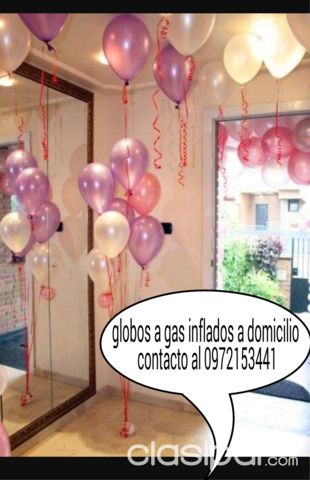 globos a gas hasta el lugar del evento | Clasipar Fiestas / Eventos - globos a gas hasta el lugar del evento