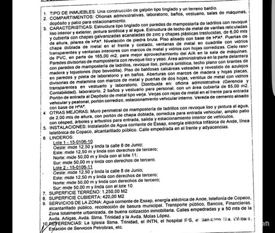VENDO PROPIEDAD A UNA CUADRA DE LA AVENIDA ARTIGAS!! | Clasipar Terrenos - VENDO PROPIEDAD A UNA CUADRA DE LA AVENIDA ARTIGAS!!