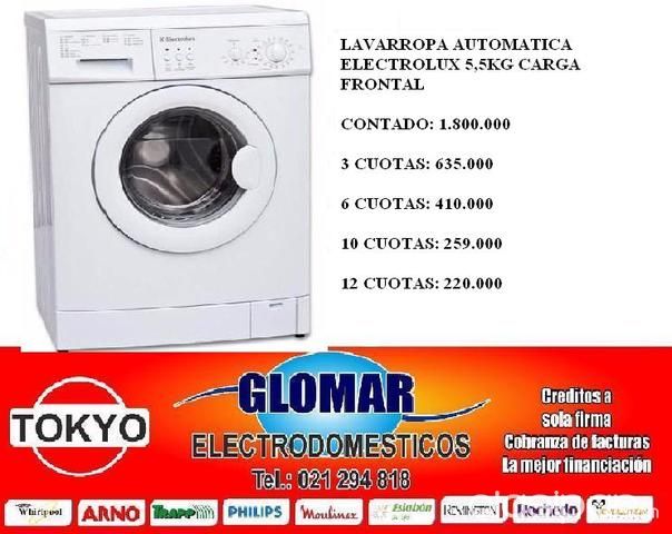 LAVARROPA AUTOMATICA ELECTROLUX 5,5KG CARGA FRONTAL.. NUEVO EN CAJA...ENTREGA SIN COSTO ADICIONAL. | Clasipar Electrodomésticos - LAVARROPA AUTOMATICA ELECTROLUX 5,5KG CARGA FRONTAL.. NUEVO EN CAJA...ENTREGA SIN COSTO ADICIONAL.