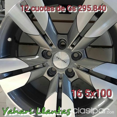 Hermosas llantas 16 5x100, especial para líneas Toyota, Subaru, VW y más | Clasipar Repuestos y accesorios - Hermosas llantas 16 5x100, especial para líneas Toyota, Subaru, VW y más