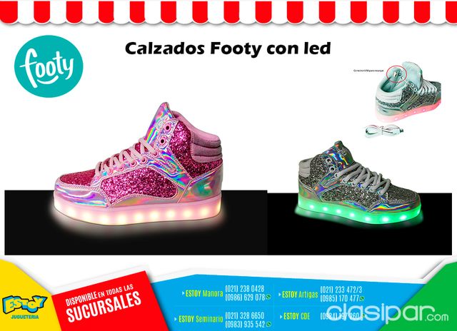 NUEVOS! Calzados LED - Footy | Clasipar Ropa y calzados - NUEVOS! Calzados LED - Footy