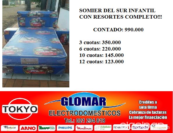 SOMIER DEL SUR INFANTIL, PERSONAJE A ELECCION CON RESORTES!!! NUEVO.. ENTREGA SIN COSTO ADICIONAL!!! | Clasipar Muebles - SOMIER DEL SUR INFANTIL, PERSONAJE A ELECCION CON RESORTES!!! NUEVO.. ENTREGA SIN COSTO ADICIONAL!!!