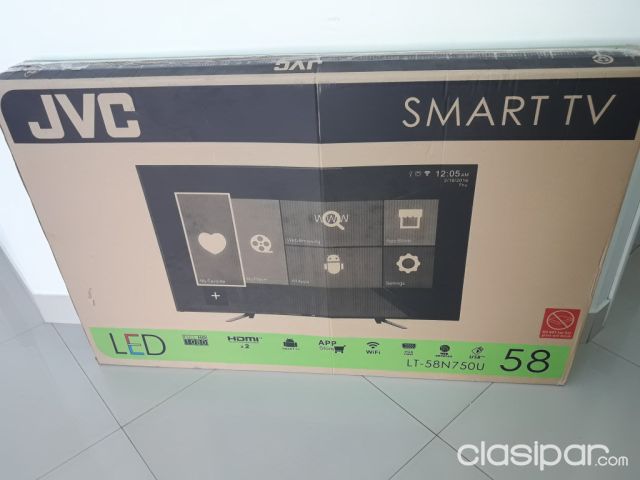 Smart Tv JVC 58 Netflix. Nuevos en caja. Factura Legal. | Clasipar Computadoras - Notebooks - Smart Tv JVC 58 Netflix. Nuevos en caja. Factura Legal.