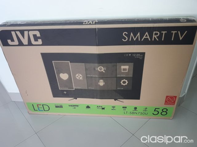 Smart Tv JVC 58 Netflix. Nuevos en caja. Garantía 12 meses. | Clasipar Celulares - Teléfonos - Smart Tv JVC 58 Netflix. Nuevos en caja. Garantía 12 meses.