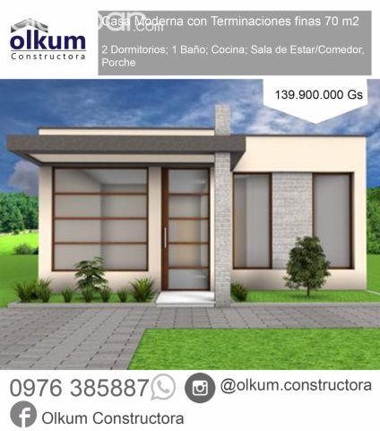 MODERNA y ELEGANTE CASA a CONSTRUIR en su TERRENO | Clasipar Servicios de Construcción / Anexos - MODERNA y ELEGANTE CASA a CONSTRUIR en su TERRENO