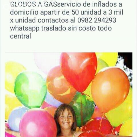 Globos a gas | Clasipar Fiestas / Eventos - Globos a gas