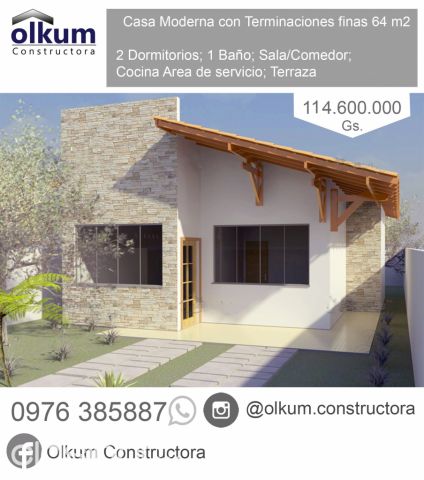 MODERNA CASA A CONSTRUIR EN SU TERRENO - TERMINACIONES FINAS - LLAVE EN MANO! | Clasipar Servicios de Construcción / Anexos - MODERNA CASA A CONSTRUIR EN SU TERRENO - TERMINACIONES FINAS - LLAVE EN MANO!