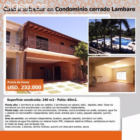 LAMBARÉ: OPORTUNIDAD ÚNICA – CASA EN CONDOMINIO CERRADO C/ PISCINA / CLUB - 230.000 USD. | Clasipar Casas - LAMBARÉ: OPORTUNIDAD ÚNICA – CASA EN CONDOMINIO CERRADO C/ PISCINA / CLUB - 230.000 USD.