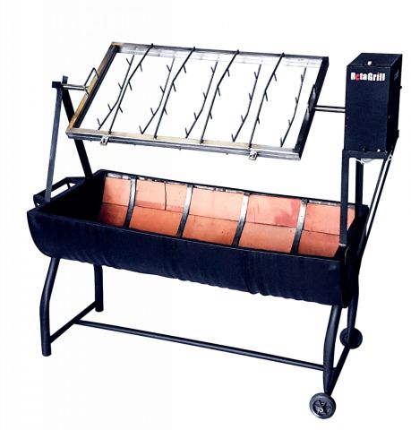 PARRILLA GRILL A LEÑA CON BASTIDOR INOX Y MOTOR ELÉCTRICO 200 VOLTS | Clasipar Otros en hogar, muebles y jardín - PARRILLA GRILL A LEÑA CON BASTIDOR INOX Y MOTOR ELÉCTRICO 200 VOLTS