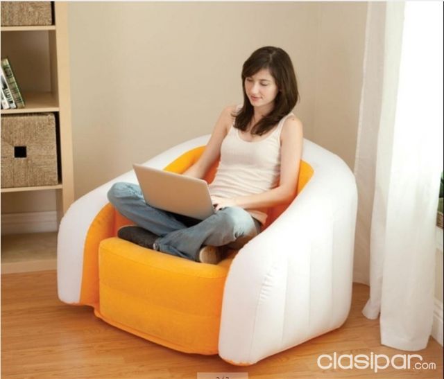 SILLÓN INFLABLE INDIVIDUAL INTEX COLOR NARANJA | Clasipar Otros en hogar, muebles y jardín - SILLÓN INFLABLE INDIVIDUAL INTEX COLOR NARANJA