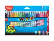 MARCADORES JUNGLE COLOR PEPS MAPED x 24 COLORES PUNTA MEDIA LARGO MARCADORES JUNGLE COLOR PEPS MAPED x 24 COLORES PUNTA MEDIA LARGO