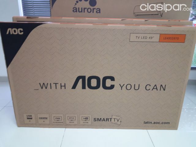 Smart Tv Aoc 49 full hd. Nuevos en caja. Garantía de 12 meses. | Clasipar Celulares - Teléfonos - Smart Tv Aoc 49 full hd. Nuevos en caja. Garantía de 12 meses.