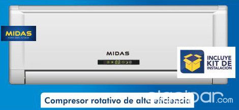 AIRE SPLIT MIDAS DE 12000 BTU !! CON SOPORTE DE PARED !! NUEVOS CON 1 AÑO DE GARANTIA!! | Clasipar Electrodomésticos - AIRE SPLIT MIDAS DE 12000 BTU !! CON SOPORTE DE PARED !! NUEVOS CON 1 AÑO DE GARANTIA!!