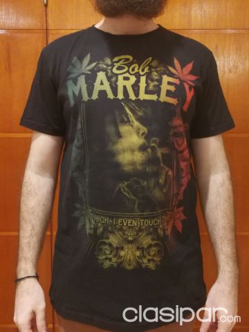 REMERA CON DISEÑO BOB MARLEY PARA CABALLERO | Clasipar Ropa y calzados - REMERA CON DISEÑO BOB MARLEY PARA CABALLERO