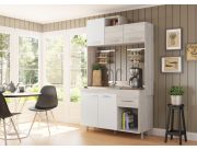 ESTANTE DE COCINA LUANA DE COLOR GRIS CON DETALLES BLANCOS ESTANTE DE COCINA LUANA DE COLOR GRIS CON DETALLES BLANCOS