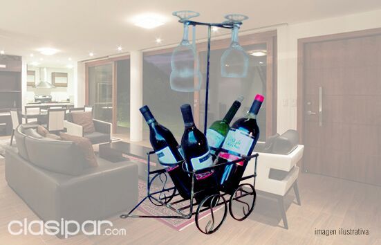 PORTA VINO Y COPAS | Clasipar Otros en hogar, muebles y jardín - PORTA VINO Y COPAS