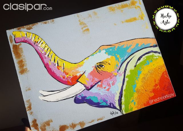 Cuadro Elefante | Clasipar Arte - Antigüedades - Cuadro Elefante