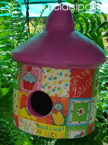 Casitas de Cerámica para Pajaritos | Clasipar Decoración - Jardín - Accesorios - Casitas de Cerámica para Pajaritos