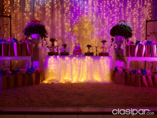 QUINCE COMPLETO !! 50 INVITADOS BUFFET, TORTA, DECORACIÓN, DISCOTECA, SILLAS TIFFANY, MESAS CUADRADAS, ETC | Clasipar Otros inmuebles - QUINCE COMPLETO !! 50 INVITADOS BUFFET, TORTA, DECORACIÓN, DISCOTECA, SILLAS TIFFANY, MESAS CUADRADAS, ETC