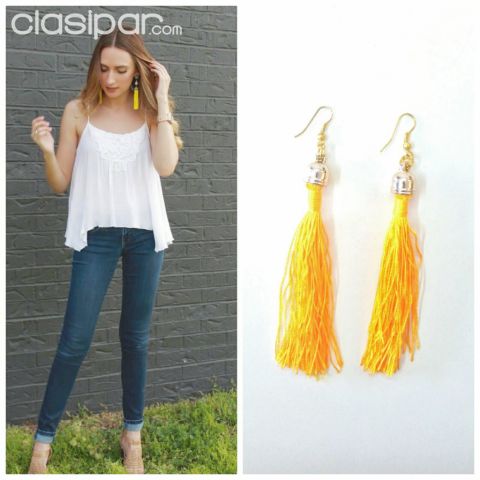 ARO TASSEL AMARILLO | Clasipar Relojes - Joyas - Accesorios - ARO TASSEL AMARILLO