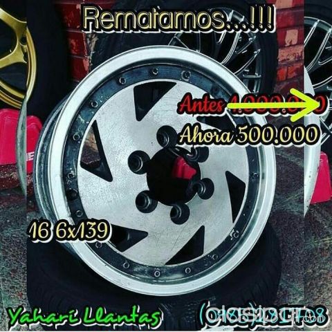Rematamos llanta usada 16 6x139. ENVÍOS A TODO EL PAÍS | Clasipar Repuestos y accesorios - Rematamos llanta usada 16 6x139. ENVÍOS A TODO EL PAÍS