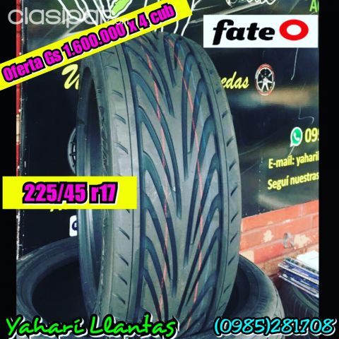 Cubierta Fate O 225/45 17 Pisada V. ENVÍOS A TODO EL PAÍS | Clasipar Repuestos y accesorios - Cubierta Fate O 225/45 17 Pisada V. ENVÍOS A TODO EL PAÍS