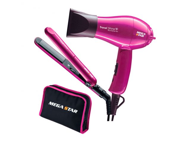 KIT PLANCHITA Y SECADOR MEGA STAR | Clasipar Electrodomésticos - KIT PLANCHITA Y SECADOR MEGA STAR