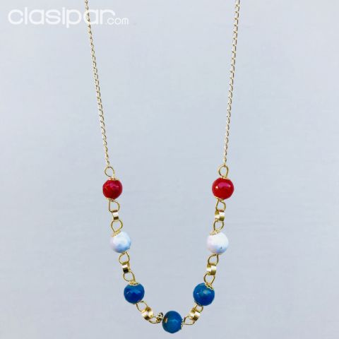 Joyas - Collar - Enchapado en Oro 18k y Piedras Naturales | Clasipar Relojes - Joyas - Accesorios - Joyas - Collar - Enchapado en Oro 18k y Piedras Naturales