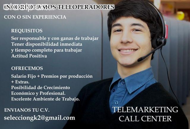 CONTRATAMOS JÓVENES CON O SIN EXPERIENCIA PARA EL MEJOR CALL CENTER!!! | Clasipar Empleos en Construcción - CONTRATAMOS JÓVENES CON O SIN EXPERIENCIA PARA EL MEJOR CALL CENTER!!!