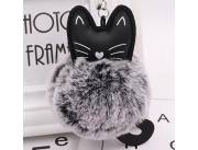 LLAVERO POMPOM DE GATO LLAVERO POMPOM DE GATO