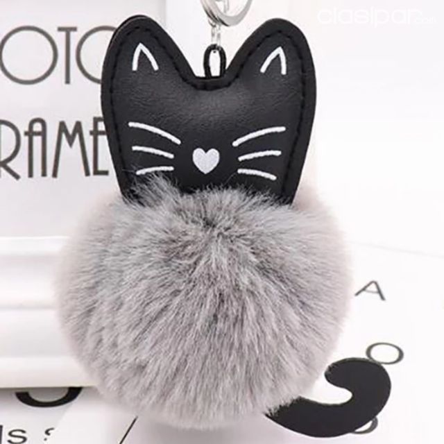 LLAVERO POMPOM DE GATO | Clasipar Relojes - Joyas - Accesorios - LLAVERO POMPOM DE GATO