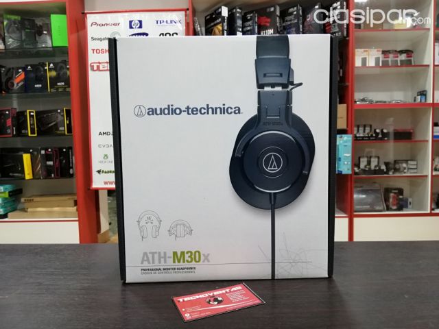 Auricular profesional Audio-Technica ATH-M30X | Clasipar Computadoras - Notebooks - Auricular profesional Audio-Technica ATH-M30X