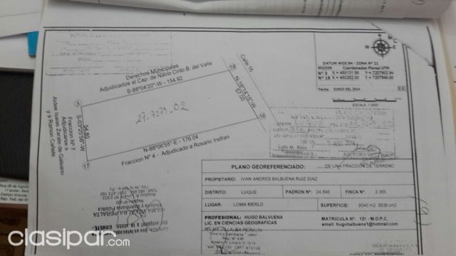 LUQUE – LOMA MERLO: 9.000 M2 (DE CALLE A CALLE) – 65 USD/M2 | Clasipar Terrenos - LUQUE – LOMA MERLO: 9.000 M2 (DE CALLE A CALLE) – 65 USD/M2