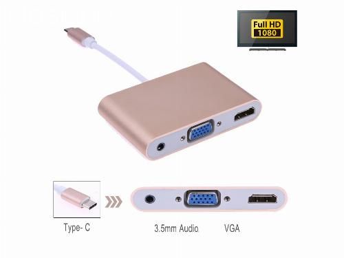 CONVERSOR CABLE USB TIPO C 3.1 A VGA, VARIAS CONVERSIONES DE TIPO C USB 3.1 | Clasipar TV - Audio - Video - CONVERSOR CABLE USB TIPO C 3.1 A VGA, VARIAS CONVERSIONES DE TIPO C USB 3.1