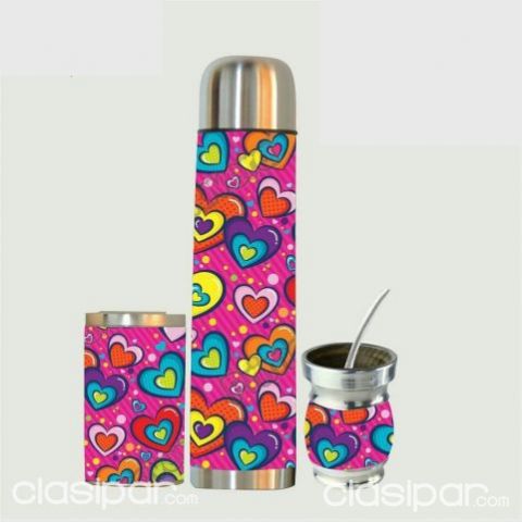 KIT MATERO DISEÑO DE CORAZONES | Clasipar Otros en hogar, muebles y jardín - KIT MATERO DISEÑO DE CORAZONES