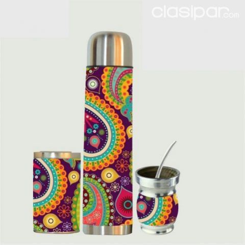 KIT DE MATE CON DISEÑO DE MANDALA | Clasipar Otros en hogar, muebles y jardín - KIT DE MATE CON DISEÑO DE MANDALA
