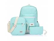 Set Mochila Crossbody 3 en 1 color celeste Set Mochila Crossbody 3 en 1 color celeste