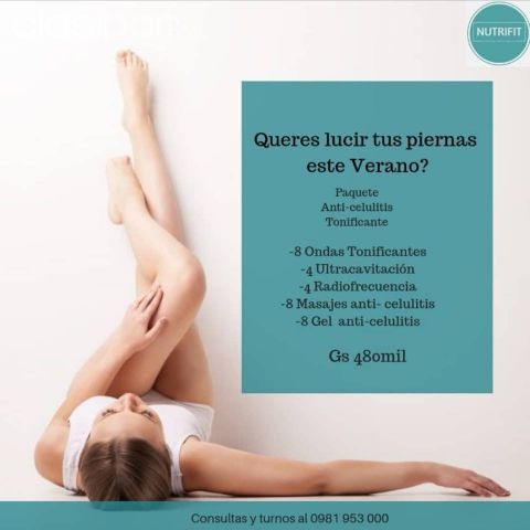 Tratamiento reductor de celulitis y tonificado de piernas | Clasipar Belleza / Estética - Tratamiento reductor de celulitis y tonificado de piernas